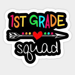 1st Grade Squad First Teacher Student Team Back To School Shirt Sticker